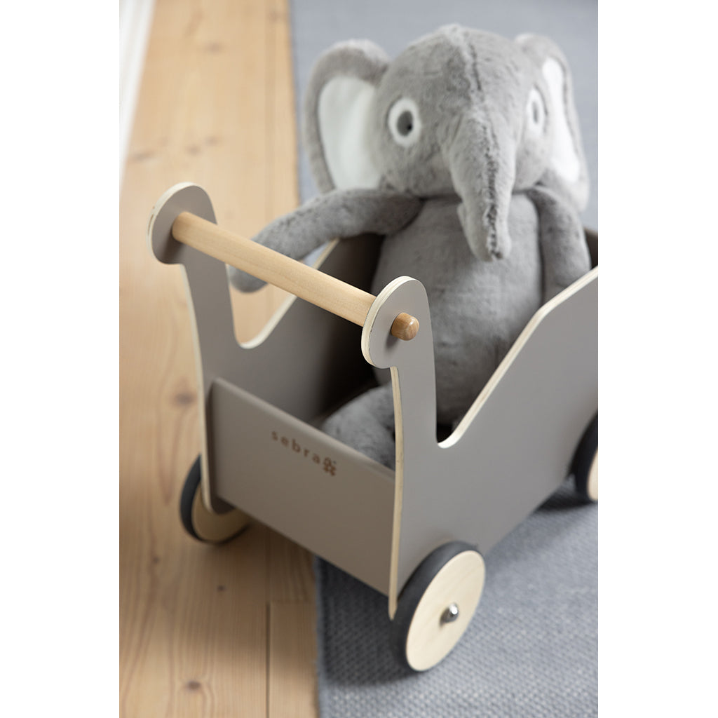 Sebra gåvogn i tre, Jetty beige