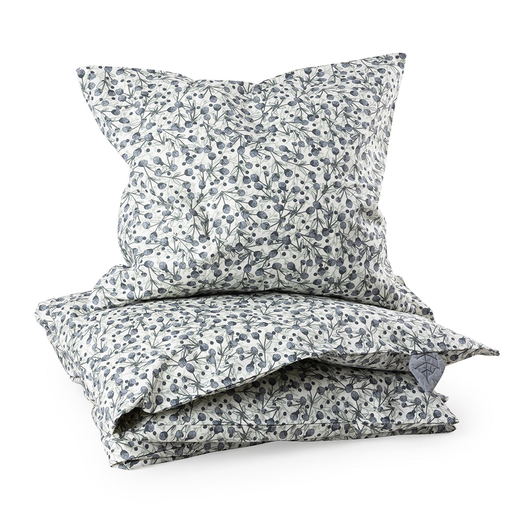 Sebra Juniorsengetøj, økologisk -  Blue Olive