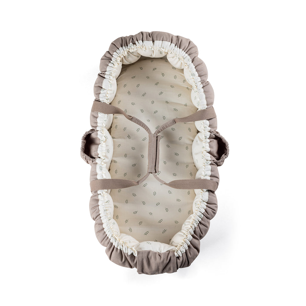 Sebra 3-i-1 babynest, babylift og lekematte, Sophora Leaves - Beige