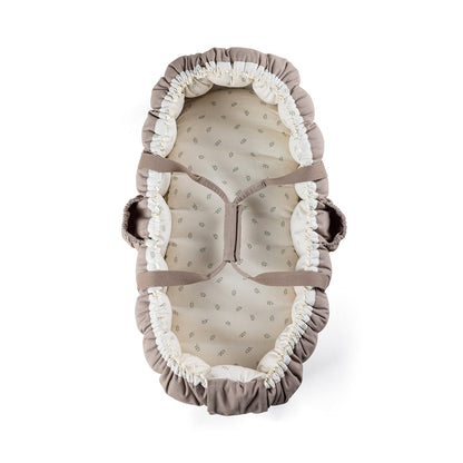 Sebra 3-i-1 babynest, babylift og lekematte, Sophora Leaves - Beige