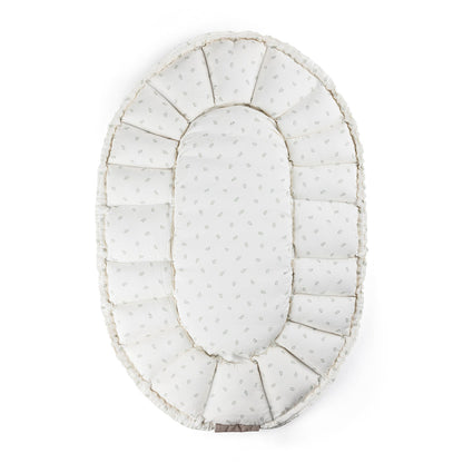 Sebra 3-i-1 babynest, babylift og lekematte, Sophora Leaves - Beige