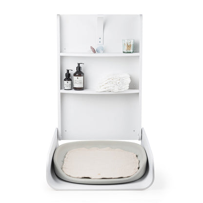 Sebra Vegghengt stellebord i tre, Classic white