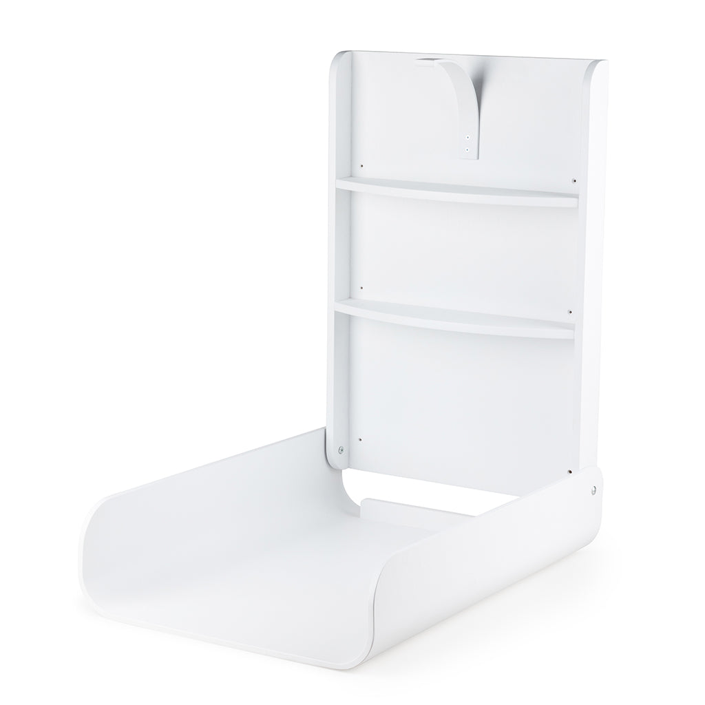 Sebra Væghængt puslebord i træ, Classic white
