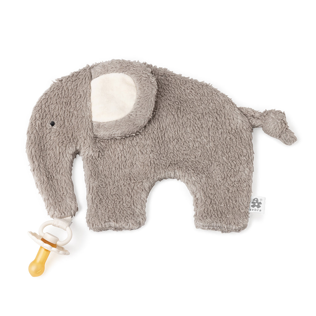 Sebra koseklut og smokkholder – Grå elefant