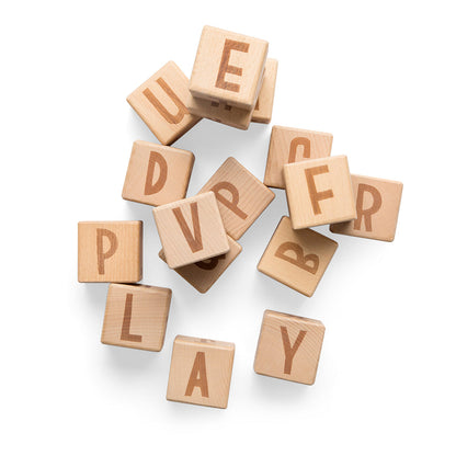 Sebra trekubeklosser, 12 stk. - Bokstavklosser