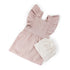 Sebra børneforklædesæt med kokkehue i dusty pink og classic white