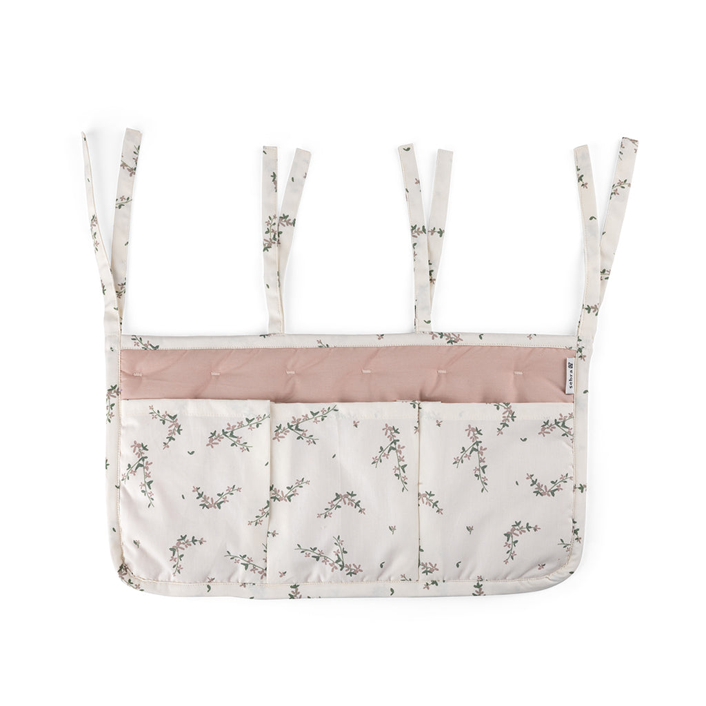 Sebra organizer m 3 lommer. GOTS - Powder blossom