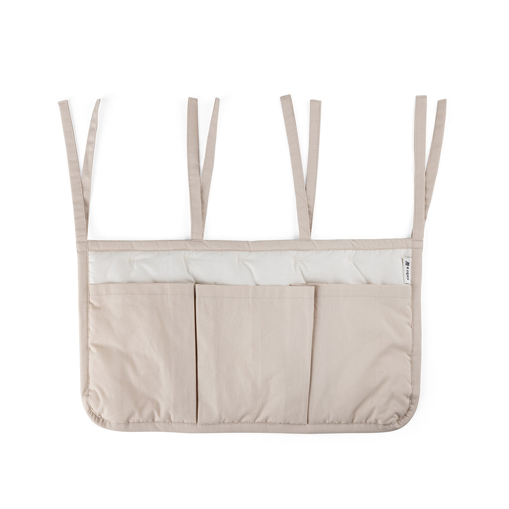 Sebra organizer m 3 lommer, Morning beige