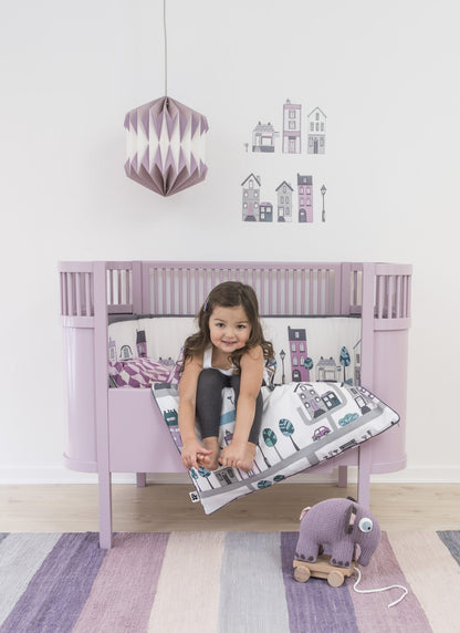 Sebra baby strekklaken, økologisk - hvitt