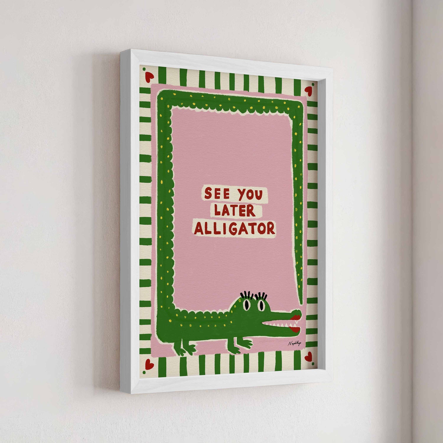 Nephthys Illustrert plakat, See you Later Alligator – A4