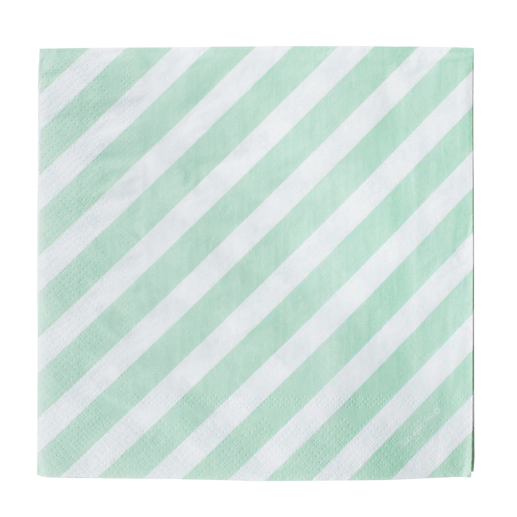 My Little Day servietter, Aqua striber - 20 stk