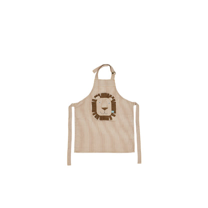 OYOY Forkle for barn, Stripet Denim Løve