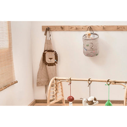 OYOY Forkle for barn, Stripet Denim Løve