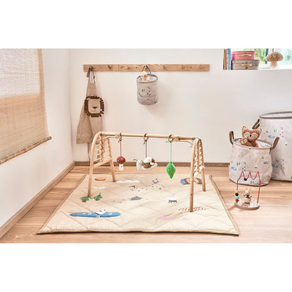 OYOY Forkle for barn, Stripet Denim Løve