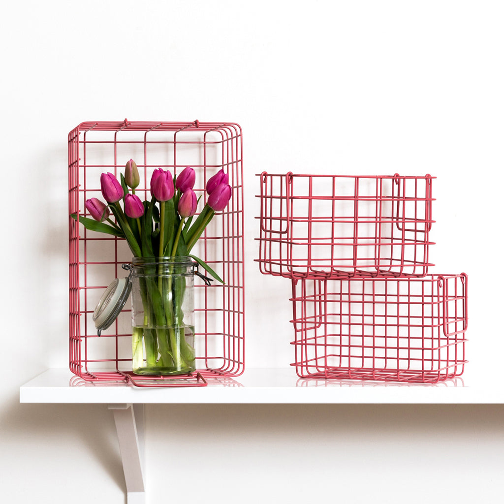 Mustard Made Baskets, sett med 3 trådkurver - Berry