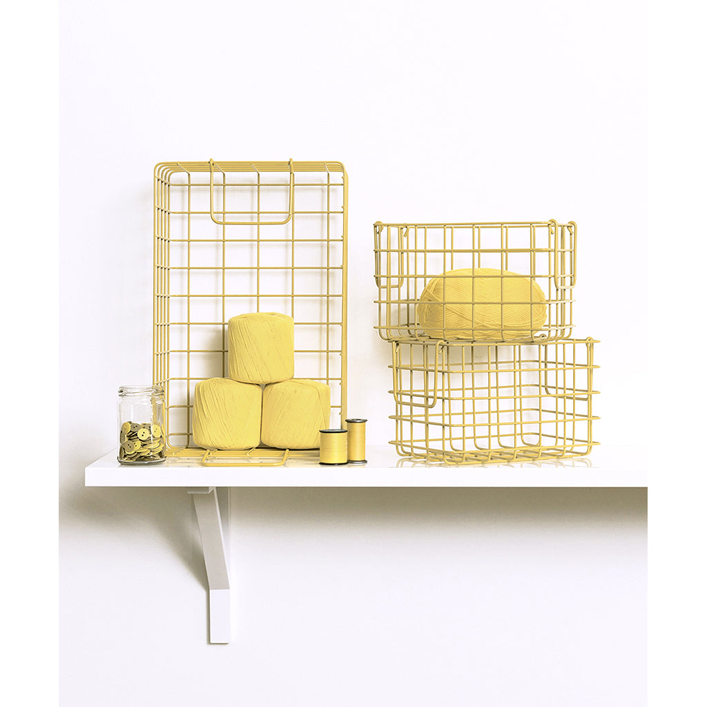 Mustard Made Baskets, sett med 3 trådkurver - Butter