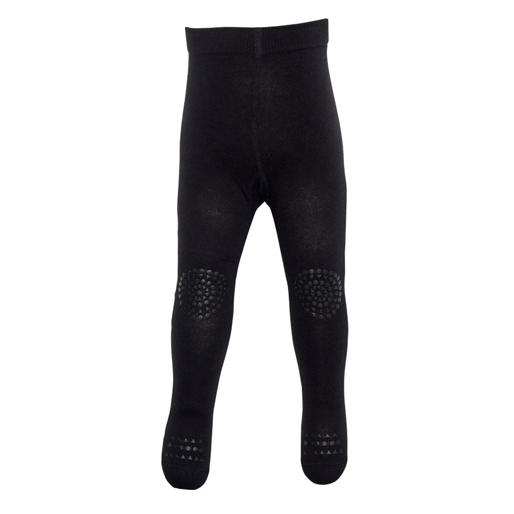 GoBabyGo krabbestrømpebukse m. gummiprikker, black