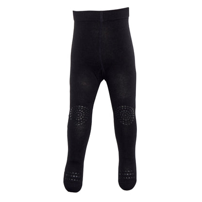 GoBabyGo krabbestrømpebukse m. gummiprikker, black