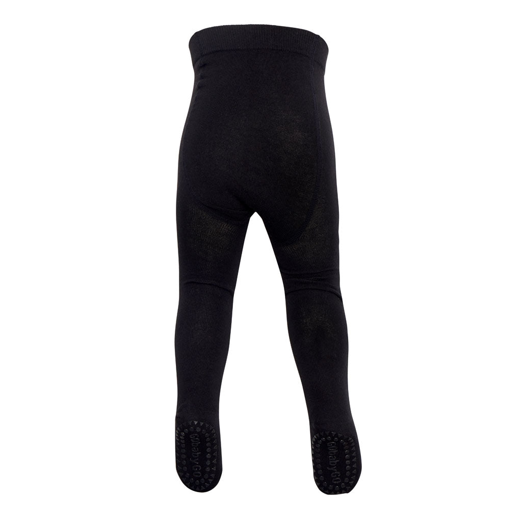 GoBabyGo krabbestrømpebukse m. gummiprikker, black