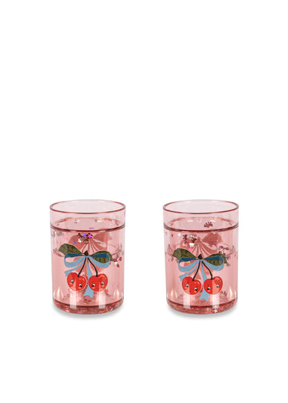 Konges sløjd 2-pak glitterkopper, Cherry Bows