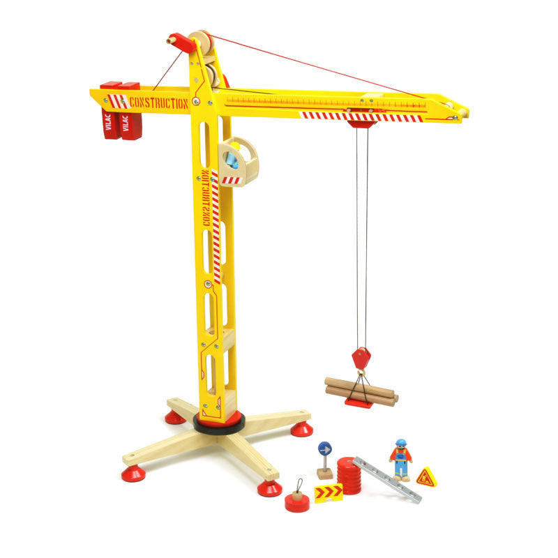 Vilac kran i tre, stor - Grande Grue Crane