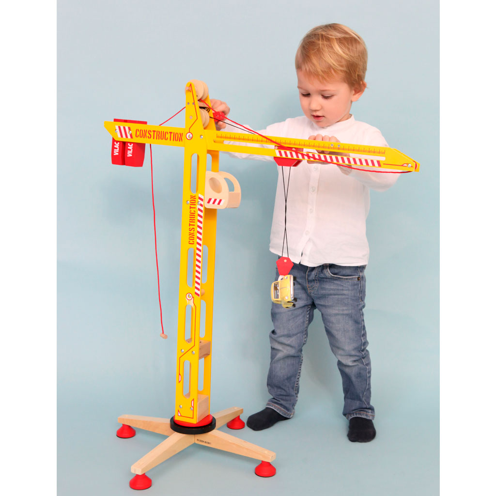 Vilac kran i tre, stor - Grande Grue Crane