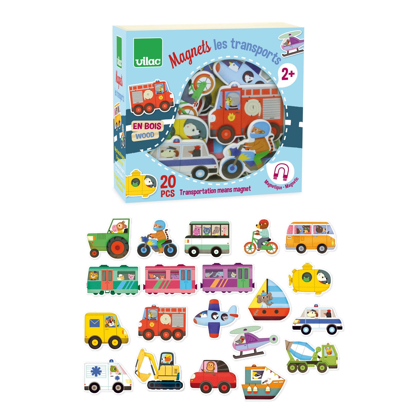 Vilac magneter i tre, transport