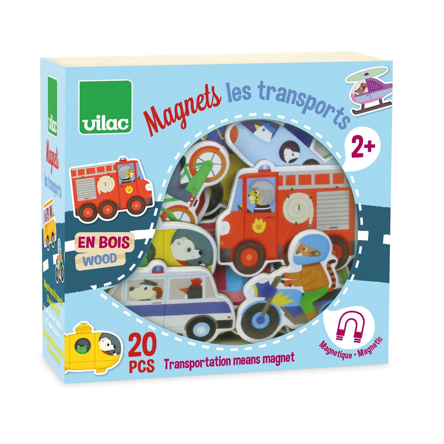 Vilac magneter i tre, transport