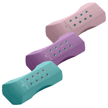 Faber-Castell viskelær med glitter, 3 ass. farger