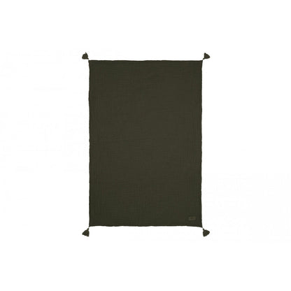 Nobodinoz babyteppe, Wabi Sabi double muslin, 65 x 100 cm - Vetiver