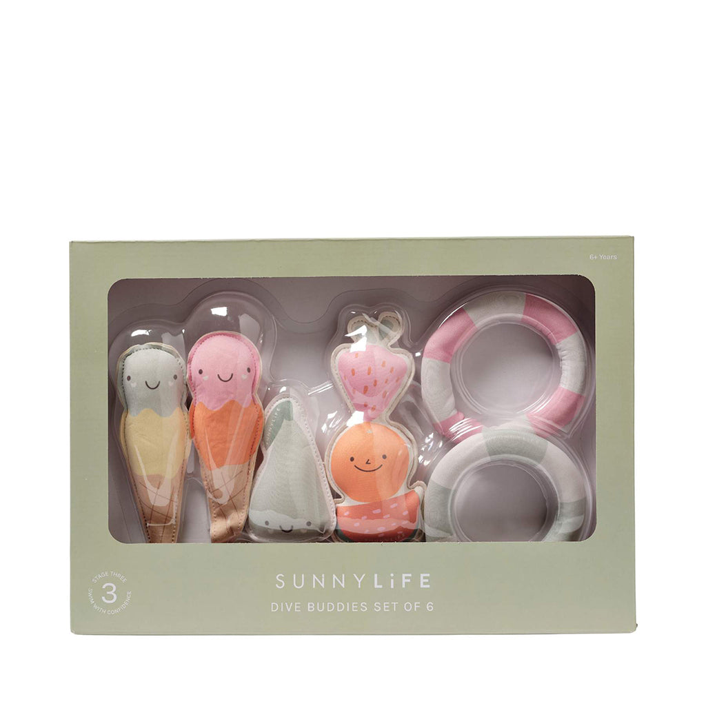 Sunnylife dykkertilbehør, 6 stk. Cotton Candy Set