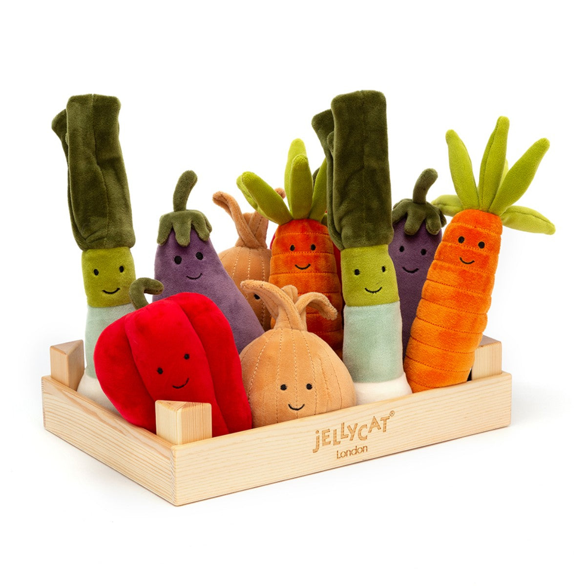 Jellycat bamse, Vivacious grønnsak, gulerot - 17 cm