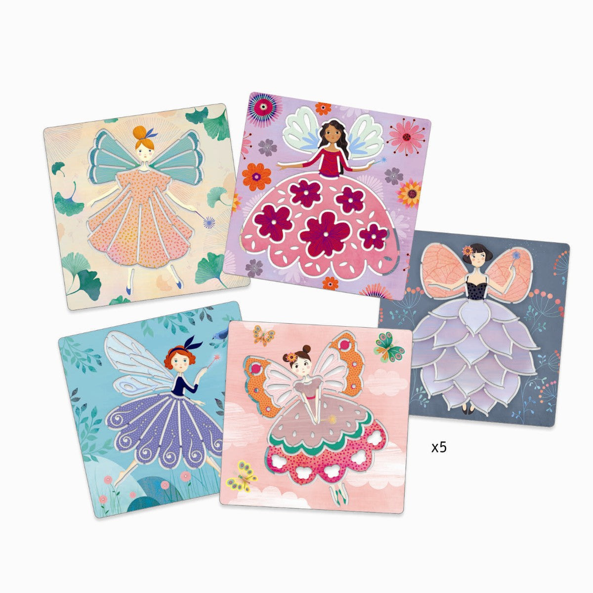 Djeco Tegneskabeloner, feer