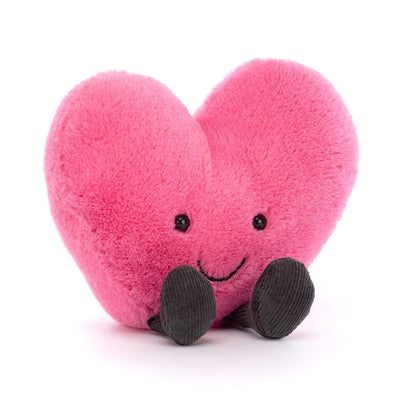 Jellycat bamse, Amuseable pink hjerte - 11 cm. Rosa bamse som hjerte på 11 cm - kærlig gaveide til en du holder af