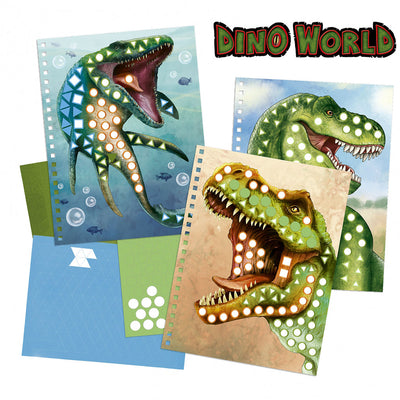 Creative Studio, Dino world sticky-mosaikk bok
