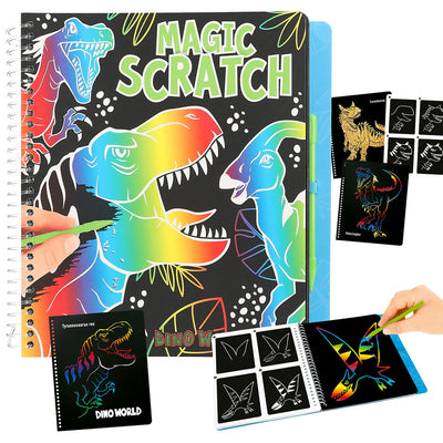 Dino World Magic Scratch Bok