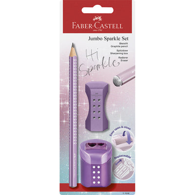 Faber-Castell 3-i-1 Jumbo Sparkle set, Violet