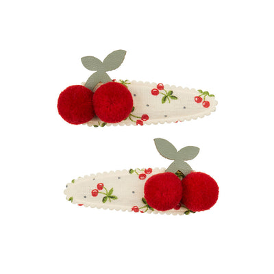 Mimi & Lula hårspenner m. retro-kirsebær, 2 stk.