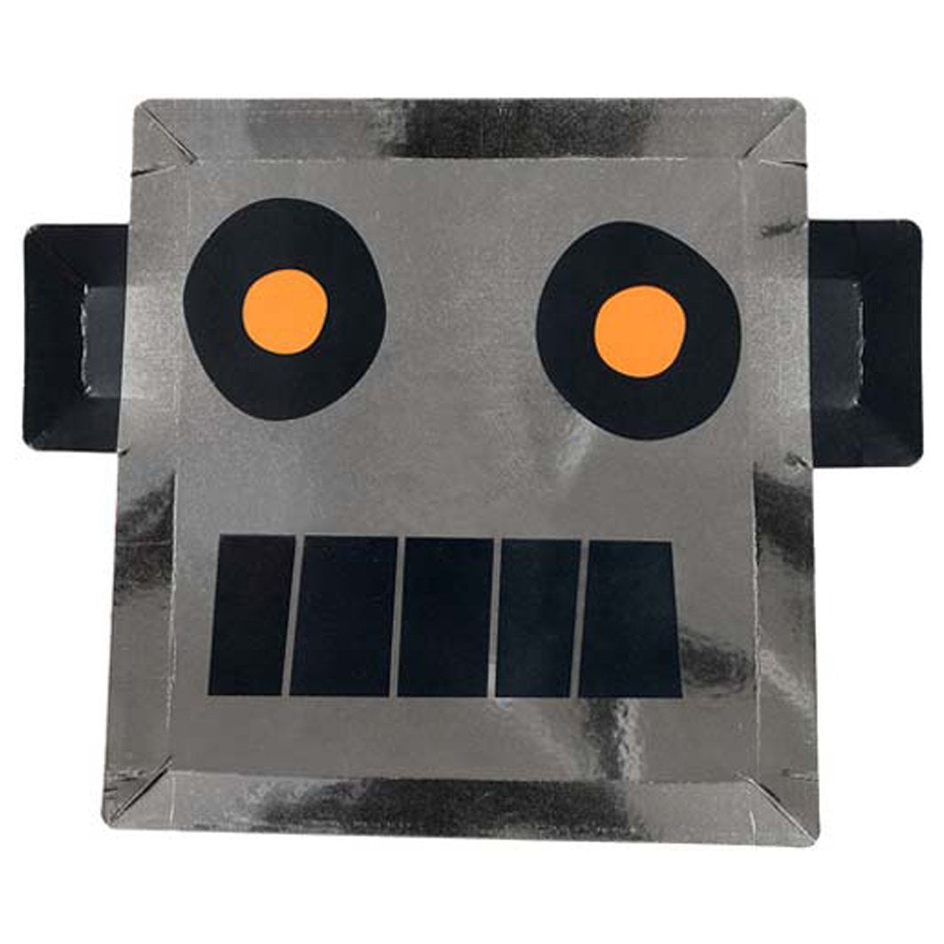 Meri Meri papptallerkener str. S, Robot  - 8 stk.
