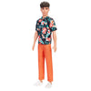 Barbie Ken dukke, Fashionistas - Blomstrete skjorte og oransje bukser