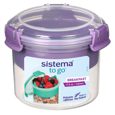 Sistema matboks Breakfast To Go, 530 ml - Misty Purple