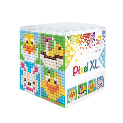 Pixel mosaikk-kube, XL mosaikk-perler - 4 i ett - Påske