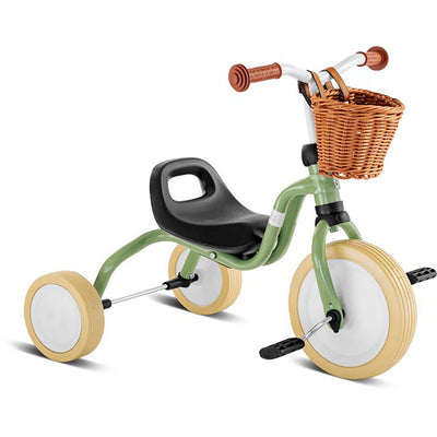 Puky Fitsch Classic, Trehjulet sykkel med sykkelkurv - Fra 1,5 år - Retro grønn