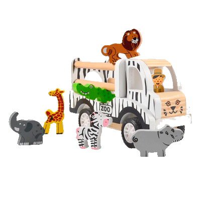 Magni Zoo Bil med 6 dyr