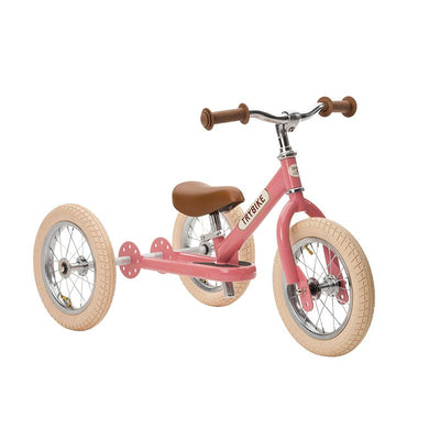 Trybike trehjult løpesykkel, vintage pink m. retro look