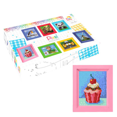 Pixel mosaic, mini mosaikkperler - Cupcake