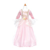 Smuk lyserød prinsessekjole med flæser, og skørt i flere lag fra Great Pretenders. Udklædningstøj
