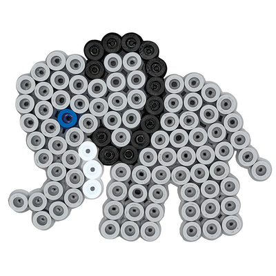 Hama Maxi 600 perler og 2 plater Løve/Elefant i bøtte