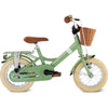 Puky Youke Classic cykel med håndbremse og cykelkurv, 12" - Retro grønn - Fra 3 år