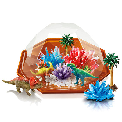 4M KidzLabs, eksperiment sæt, dinosaur crystal terrarium, lav dine egne krystaller, lav et dinosaur terrarium, forener læring og leg